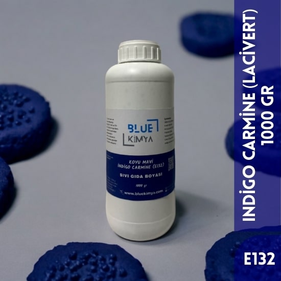 Koyu Mavi Sıvı Gıda Boyası Su bazlı Likit Indigo Carmine E132 Indigo Karmin
